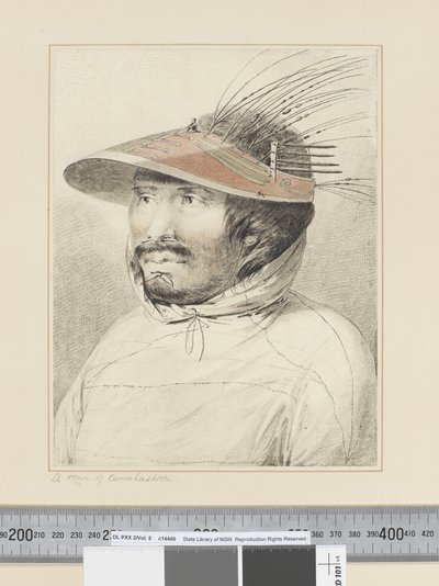 F.28 Un uomo di Oonalashka, c.1773-84 da John Webber