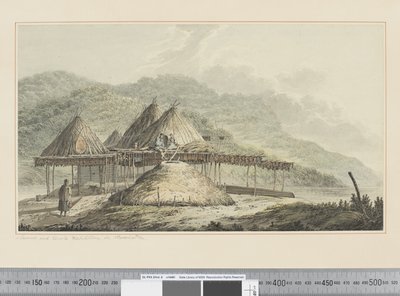 F.42 Abitazioni estive e invernali in Kamschatka, c.1783-84 da John Webber