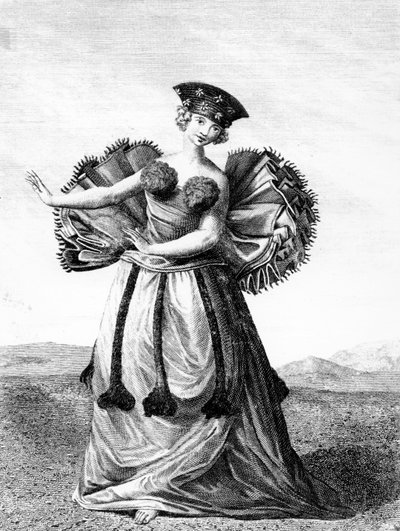 Abito di una giovane donna di Otaheite che danza, c.1785 da John Webber