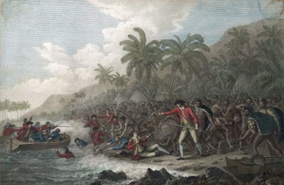 La morte del capitano James Cook il 14 febbraio da John Webber