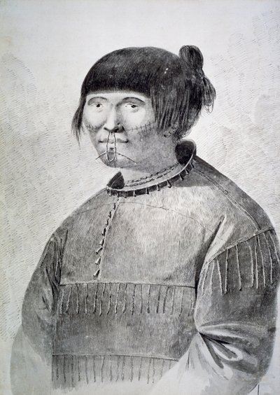 Ritratto di nativo tatuato dell