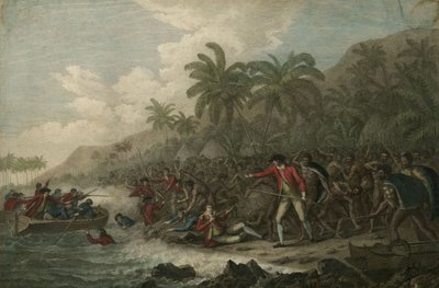 La morte del capitano James Cook il 14 febbraio 1779, 1785 da John Webber