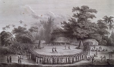 Isole Tonga: Cerimonia di benvenuto per il Capitano James Cook da John Webber
