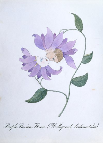 Purples Passion Flower (Hollywood Sentimentalis), illustrazione da 