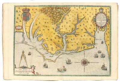 Mappa della Virginia che mostra l