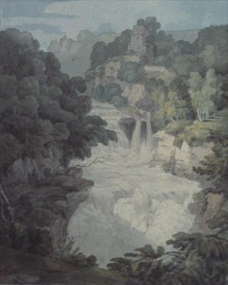 Corra Linn: Una delle cascate del Clyde da John White Abbott