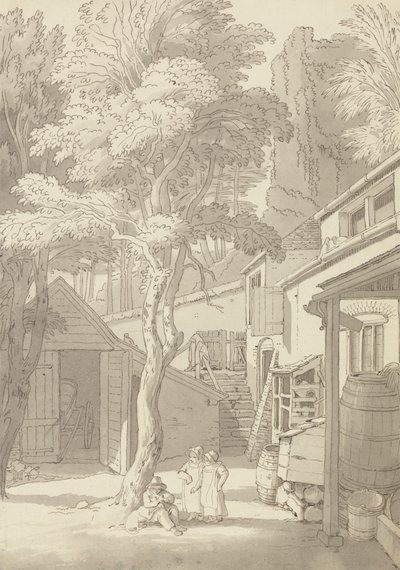 Il Cortile della Casa del Sig. Bank, Northernhay, Exeter da John White Abbott