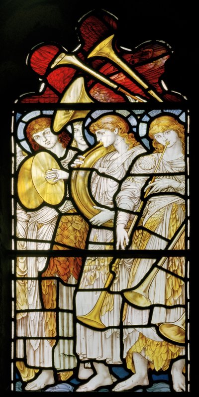 Angeli musicali, Te Deum, Finestra Est, c.1888 da John William Brown