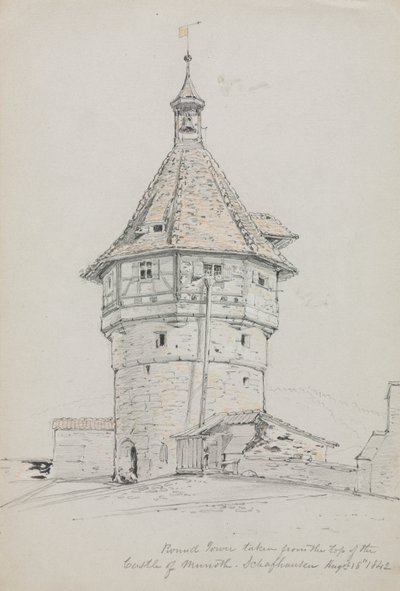 Torre rotonda, Castello di Munoth, Sciaffusa, Svizzera da John William Casilear