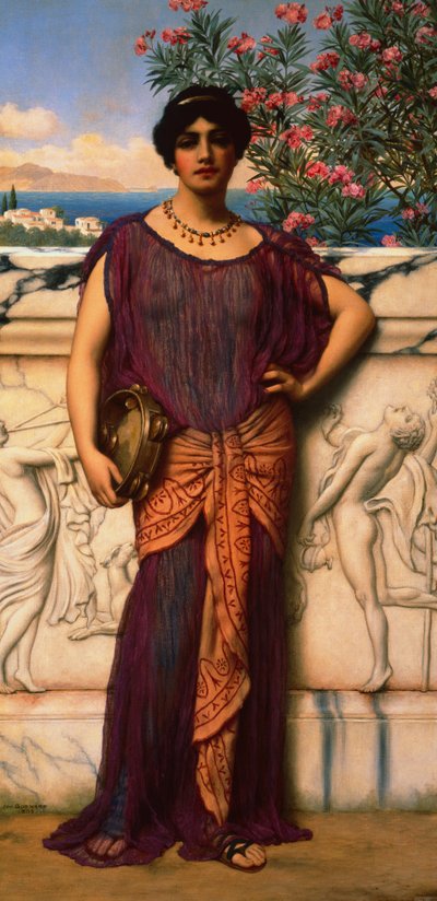 La ragazza con il tamburello da John William Godward