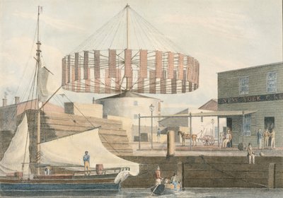 Mulino Circolare, King Street, New York, 1830 da John William Hill