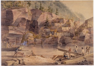 Costruzione del Canale Erie da John William Hill
