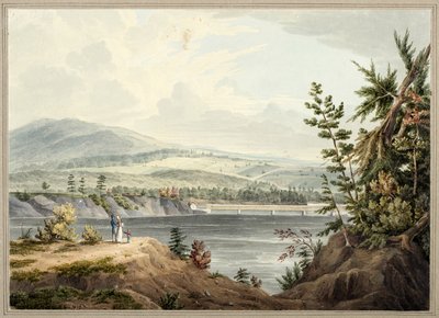 Ponte sul fiume Hudson vicino a Waterford, New York, 1832 da John William Hill