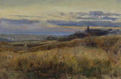 Campo di grano al tramonto da John William Inchbold