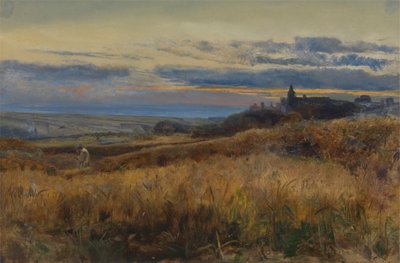 Campo di grano al tramonto da John William Inchbold