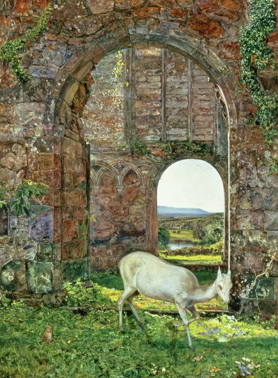 La cerva bianca di Rylstone da John William Inchbold