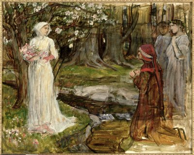 Dante e Beatrice, c.1916-17 da John William Waterhouse