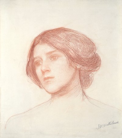 Testa di una ragazza da John William Waterhouse