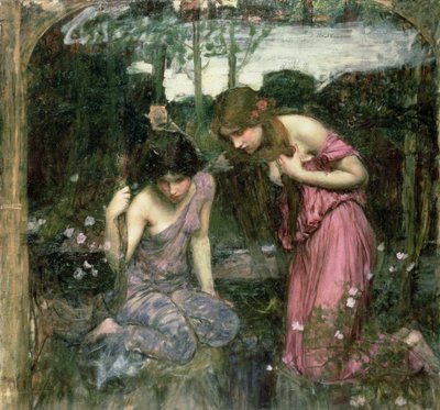 Studio per "Ninfe che trovano la testa di Orfeo" da John William Waterhouse
