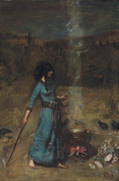 Studio per Il cerchio magico, 1886 da John William Waterhouse