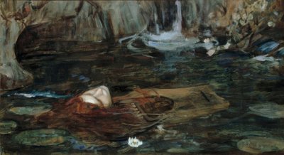 Studio per Le ninfe trovano la testa di Orfeo da John William Waterhouse
