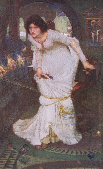 La Dama di Shalott, da Bibbys Annual, 1916-1917 da John William Waterhouse