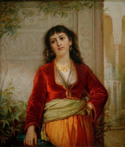Il compagno indesiderato: una scena di strada al Cairo da John William Waterhouse