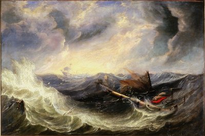 Paesaggio marino con relitti da John Wilson (attr. to) Carmichael