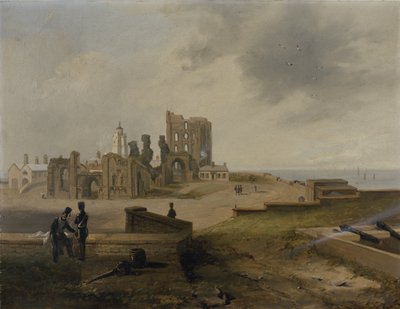 Priorato di Tynemouth da est da John Wilson Carmichael