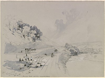 Tunnel di Whitchester con Unthank Hall da John Wilson Carmichael