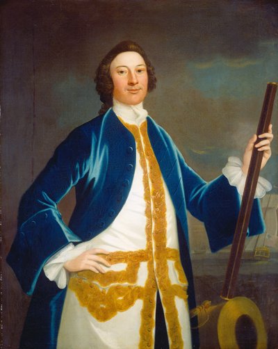 Ufficiale della Marina Britannica non identificato, c. 1745 da John Wollaston