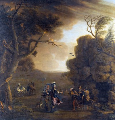 Macbeth e Banquo incontrano le tre streghe da John Wootton