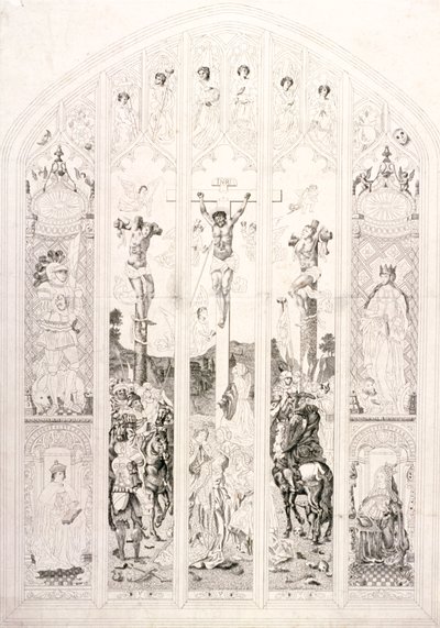 Finestra orientale in St Margaret, Westminster, raffigurante la crocifissione, Londra, 1787 da John Wright