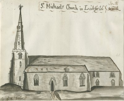 Lichfield - Chiesa di San Michele da John Wright