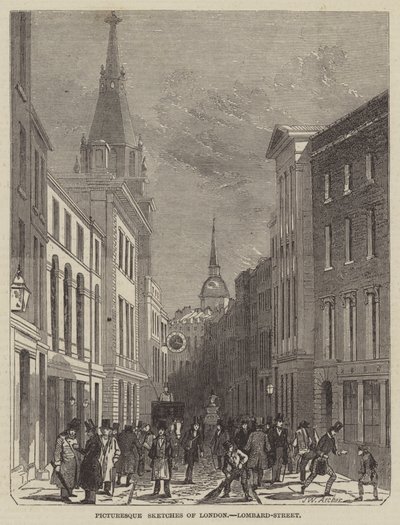 Schizzi pittoreschi di Londra, Lombard-Street da John Wykeham Archer
