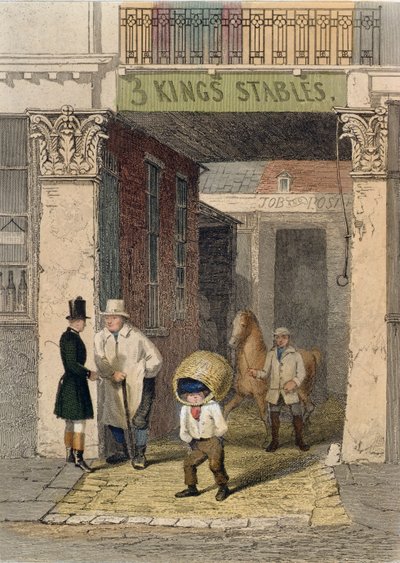Rovine di Clarendon House, Tre Re Stalle di Livery, Piccadilly, da 