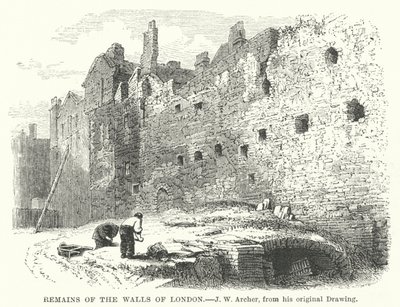 Resti delle mura di Londra da John Wykeham Archer