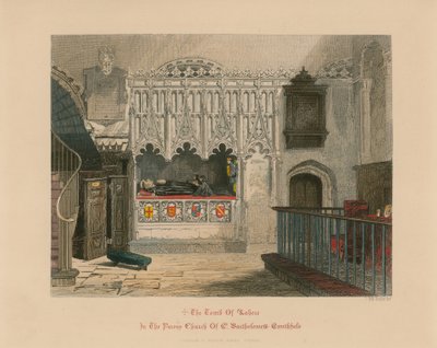 Tomba del Priore Rayhere, Chiesa di San Bartolomeo il Grande, Smithfield da John Wykeham Archer