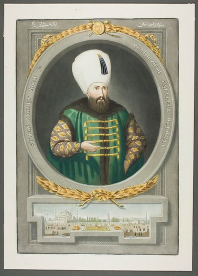 Achmet Kahn I, da Ritratti degli imperatori della Turchia da John Young