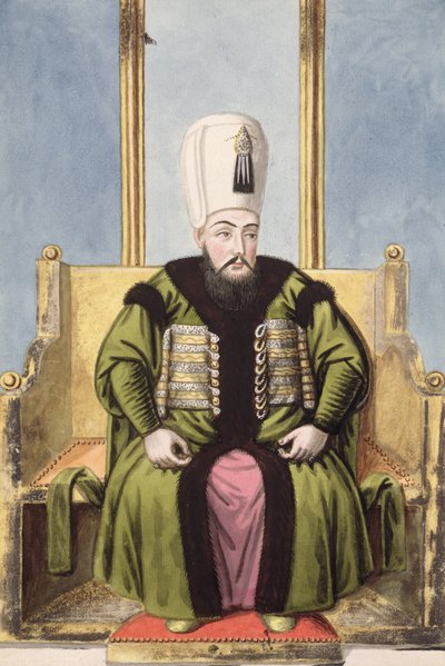 Ahmed I (1590-1617) Sultano dal 1603 al 1617, da "Una serie di ritratti degli imperatori di Turchia" da John Young