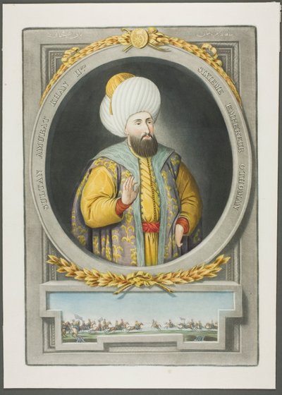 Amurat Kahn II, da Ritratti degli imperatori della Turchia da John Young