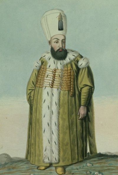 Amurath (Murad) III (1546-95) Sultano dal 1574 al 1595, da "Una serie di ritratti degli imperatori di Turchia" da John Young
