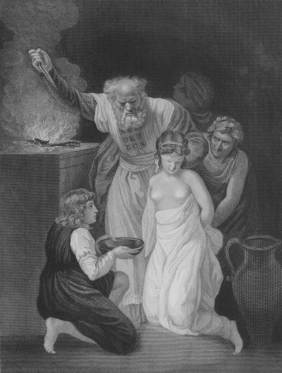 Il sacrificio della figlia di Iefte, Giudici 11, Versetto 20-40 da John after Opie