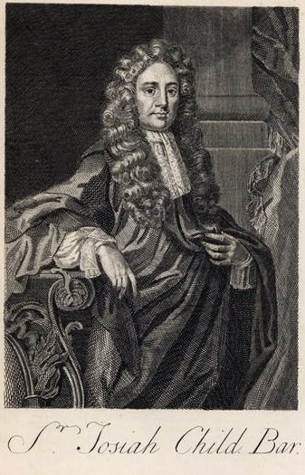 Ritratto di Sir Joseph Child (1630-99), inciso da Michiel van der Gucht (1660-1725) da John after Riley