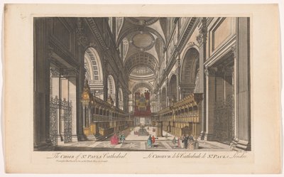 Vista del coro della Cattedrale di Saint Paul a Londra da John and Carington Bowles