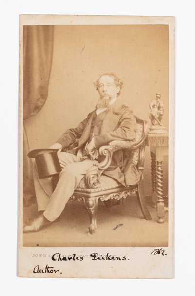 Carte-de-visite di Charles Dickens da John and Charles Watkins