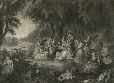 Il picnic del Quattro di Luglio, c.1864 da John and Hollyer Rogers