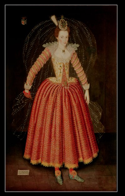 Lucy Harrington, Contessa di Bedford, in un costume da maschera disegnato da Inigo Jones da John de Critz