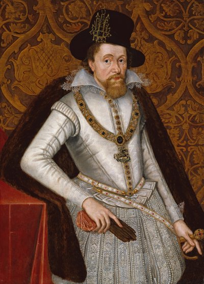 Re Giacomo VI e I, c.1605 da John de the Elder Critz