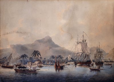 Una vista di Huaheine, 1787 da John the Younger Cleveley